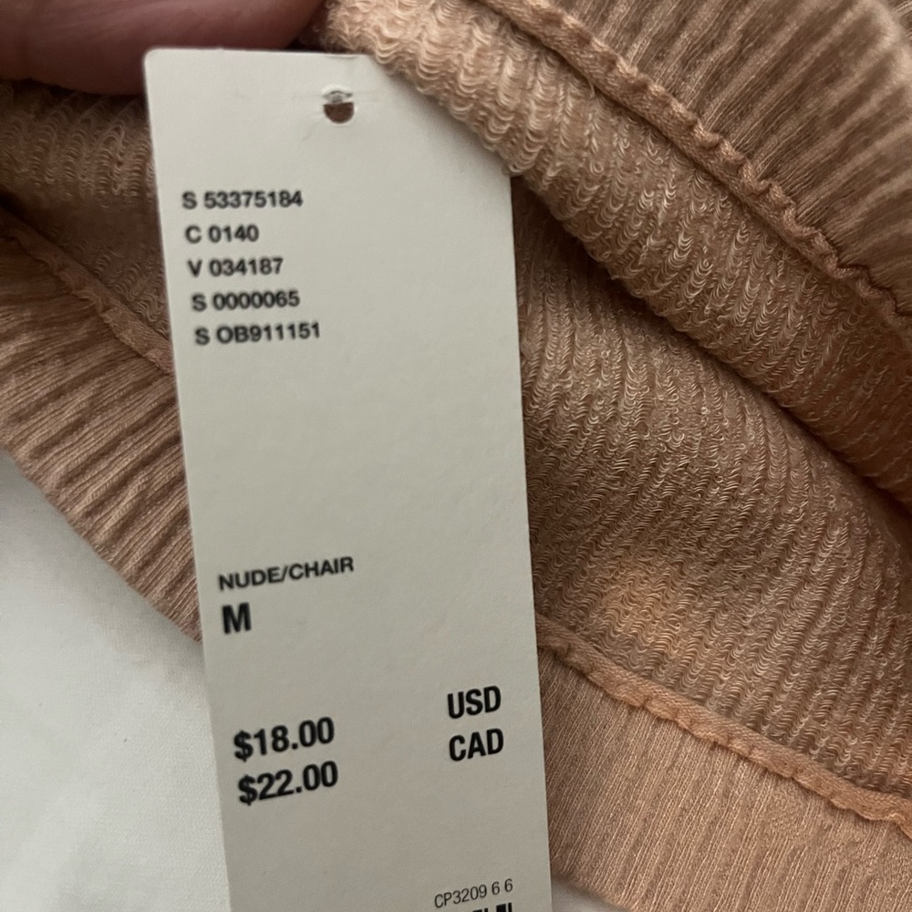 Women's Ribbed Tan Top - Picture 4 of 4